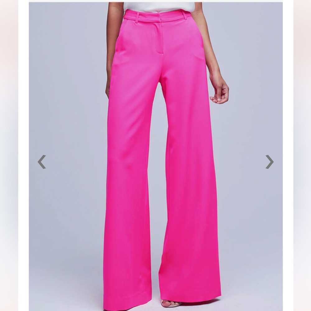 NWT L’AGENCE Pilar Wide-legged Suit Pants in Pink Glo Size 6